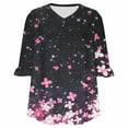 thumbnail image 6 of successthop Dressy Blouses for Women 3/4 Sleeves Clothes Lightweight V Neck Pullover Shirts Floral Trendy Tops, 6 of 6
