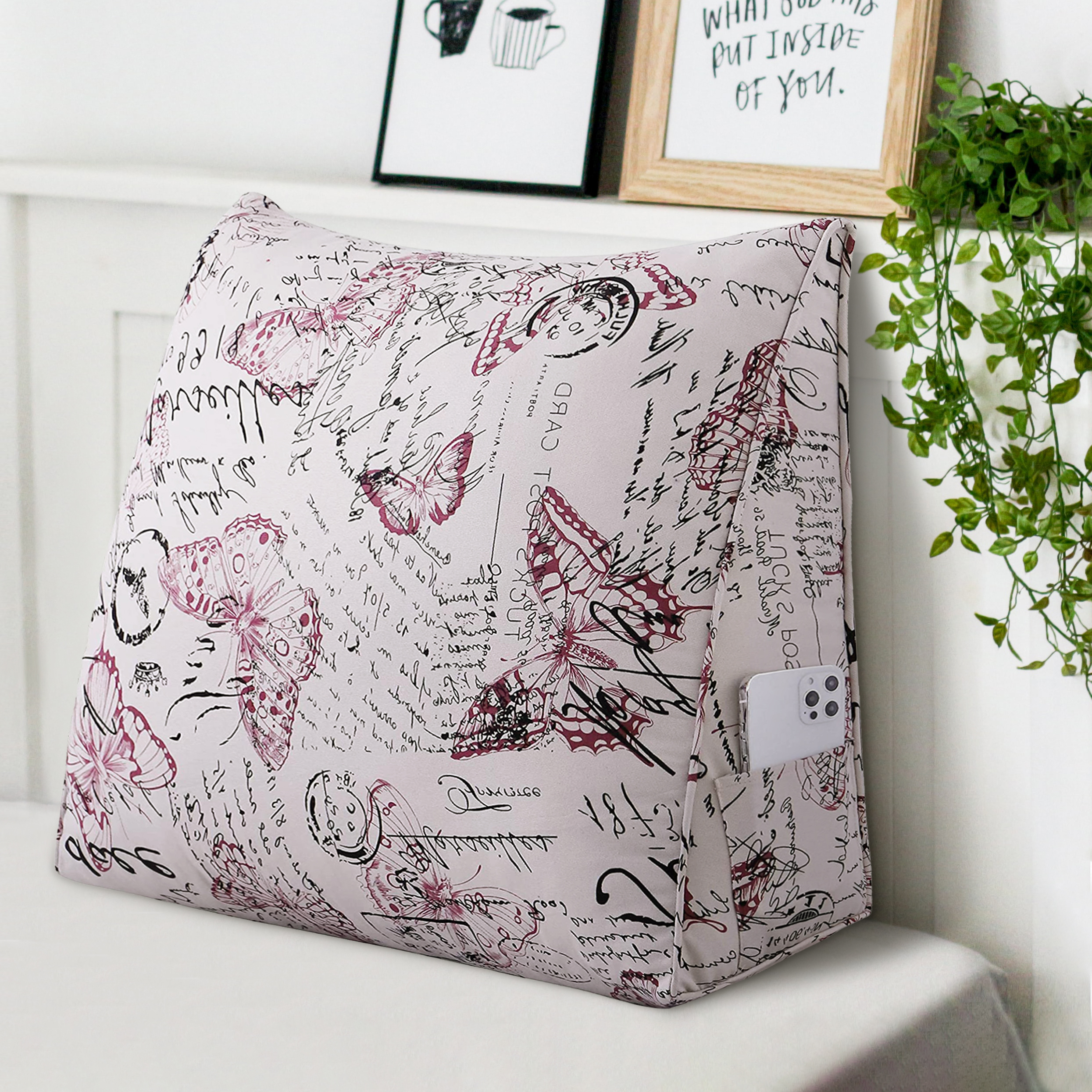 Rounuo Wedge Headboard Pillow for Twin Bed Back Support Bed Rest