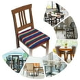 thumbnail image 7 of Gukieu Mexican Blanket stripes Print Square Cushion Cover, Elastic Strap Chair Protector, Suitable for Family Restaurant, Hotel Banquet Decorations-Six Piece, 7 of 7