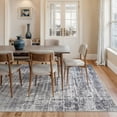 thumbnail image 3 of Bloom Rugs Washable Non-Slip 6' x 9' Rug - Gray / Charcoal / Blue Modern Abstract Area Rug for Living Room, Bedroom, Dining Room, and Kitchen - Exact size: 6' x 9', 3 of 10