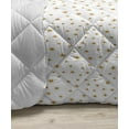 thumbnail image 3 of Romantic Down Alternative Comforter, Hearts in Yellow Golden Tones on Parallel Geometric Lines Birthday, Microfiber Quilt for All Season, 5 Sizes, Pale Coffee and Navy Blue, by Ambesonne, 3 of 3