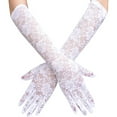 thumbnail image 5 of AWZXDE Women Black Short Lace Breathable Riding Sunscreen Wedding Gloves for Stylish and Elegant Occasions White,One Size, 5 of 6