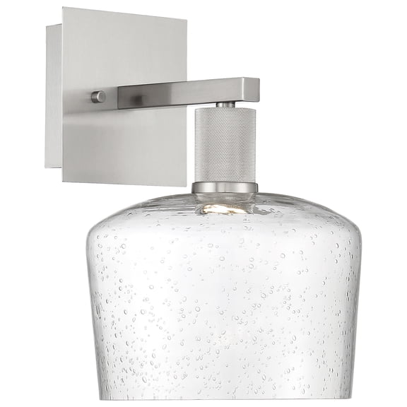 63144LEDD-BS/SDG Access Lighting Port Nine - 9W 1 LED Wall Sconce In Transitional Style-12 Inches Tall and 9 Inches Wide-Brushed Steel Finish-Seeded