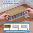 thumbnail image 3 of IUU - Extra Strong Magnetic Air Vent Screen Cover for Floor 5-Pack (5" x 13", Brown), 3 of 7