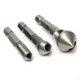 thumbnail image 4 of HILABEE 3 Pieces Countersink Drill Bit Set Deburring Metal Wood Plastic Hex Shank, 4 of 9
