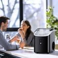 thumbnail image 6 of Philergo Nugget Ice Maker Countertop, 35lbs/24hrs Pellet Ice Machine with Large 1.8lbs Ice Basket, Self-Cleaning Function for Home, Kitchen, Office, Black, 6 of 6