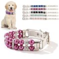 thumbnail image 1 of shenmeida Dog Collar with Plastic Little Pear Pearl Dog Necklace, Adjustable Neck Strap Bling Full Diamond Crystal Cute Pearl Dog Collar for Small Girls Cats Puppy Accessary for Wedding Birthday Party, 1 of 7