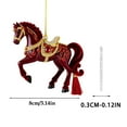 thumbnail image 2 of DAMAI Horse Christmas Ornament 2025, Horse Ornaments for Christmas Tree, Acrylic Western & Equestrian Theme Acrylic Horse Decorations,Vintage Farm Animal Hanging Ornaments for Xmas Tree,Home Decor, 2 of 5