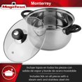 thumbnail image 4 of MAGEFESA Monterrey Cookware Set, 12 Pieces, Made of Stainless Steel with Handles Made of Heat-Resistant bakelite, 6 Resistant Glass lids with Stainless Steel Rings and steam Vents, Easy Cleaning, 4 of 6
