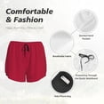 thumbnail image 6 of Lsque Geometric Vintage Printed Women's Running Shorts with Liner Pockets,Elastic Quick Dry Workout Athletic Gym Yoga Shorts,Womens High Waist Shorts-Large, 6 of 9