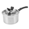 thumbnail image 1 of Milk Pan, Cookware Stainless Steel Butter Warming Pot Wide Application Thick Bottom Even Heating Simple Pouring  For Home, 1 of 8