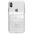 thumbnail image 1 of DistinctInk Clear Shockproof Hybrid Case for iPhone X / XS (5.8" Screen) - TPU Bumper Acrylic Back Tempered Glass Screen Protector - Yes I Do Have a Retirement Plan - Hunting, 1 of 5
