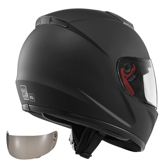KFFKFF Full Face Motorcycle Helmet, Adult Motocross and Dirt Bike Helmet with Clear Visor, Lightweight and Comfortable Design for Men and Women - DOT Certified (XL Size)