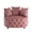 Pink, variant on MIKIBAMA Oversized Velvet Barrel Chair, Orange, Upholstered Round Chair for Living Room & Bedroom