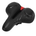 thumbnail image 2 of Sillín de bicicleta ergonómico, suave, resistente al desgaste, diseño de tira reflectante, cojín para sillín de bicicleta para ciclismo, negro y rojo, 2 of 10