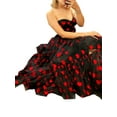 thumbnail image 2 of Gzhioc Women's Summer Tulle Dress, Sleeveless Backless Off Shoulder Heart Print Dress, 2 of 9