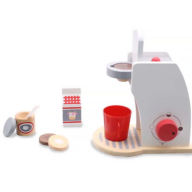 4Pcs Wooden Pancake Coffee Blender Bread Machines Pretend Play Kitchen Gift Toys 