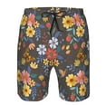 thumbnail image 4 of Disketp Men'S Swim Trunks Hawaiian Breathable Surf Beach Swimsuits Mesh Lining Beach Shorts With Pockets-Colorful Flowers With Butterfly, 4 of 9