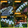 thumbnail image 5 of Lyacmy 4 Pack Blue Hydrangea Solar Garden Lights Outdoor, Waterproof Solar Lights for Yard Pathway Patio Outdoor Decor, 5 of 8