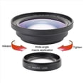 thumbnail image 3 of 2X Lente Gran Angular Profesional de 37 mm Macro + 72 mm 0.39X Full HD para VideocáMara 4K, 3 of 9