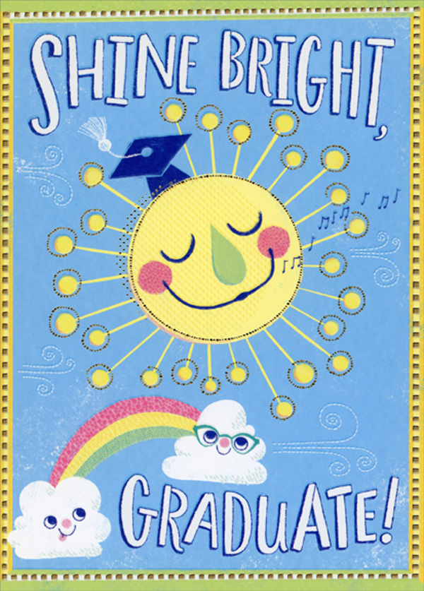 Designer Greetings Shine Bright : Silly Face Sun and Clouds Preschool