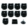 thumbnail image 1 of Unique Bargains 10 Ensembles 38mm Base Dia Réglable Pied de Nivellement 38mmx38mm Carré Tube Insert Kit, 1 of 8