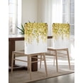 thumbnail image 5 of nqOlkjepod Yellow Eucalyptus Leaves Chair Covers Set of 8, Decorative Chair Back Cover, Spring Floral Summer Botanical Dining Room Chair Slipcovers Removable Chair Protectors Covers for Party Banquet, 5 of 7