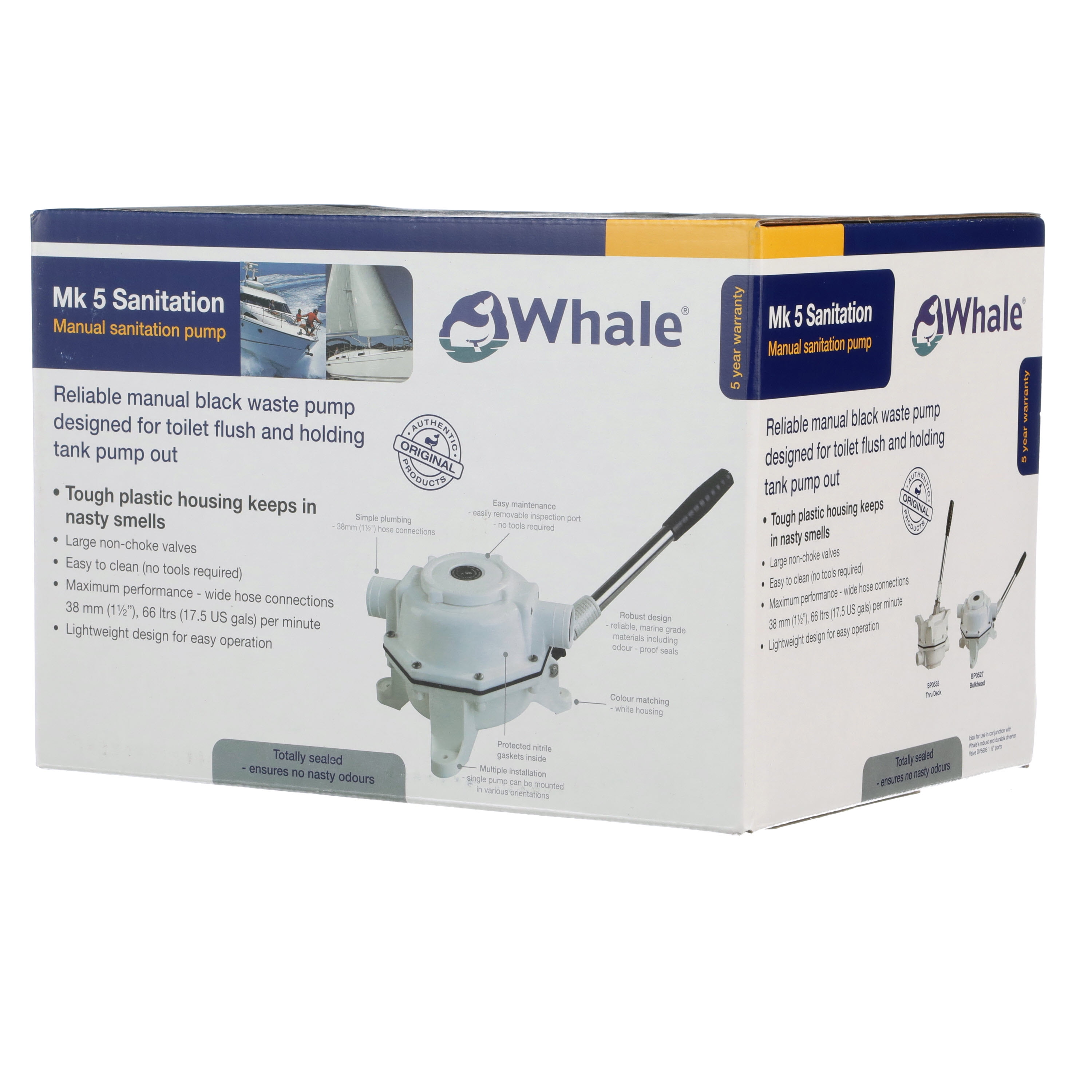 Whale Marine 17747681 Whale Mk5 Manual Black Waste Sanitation Pump