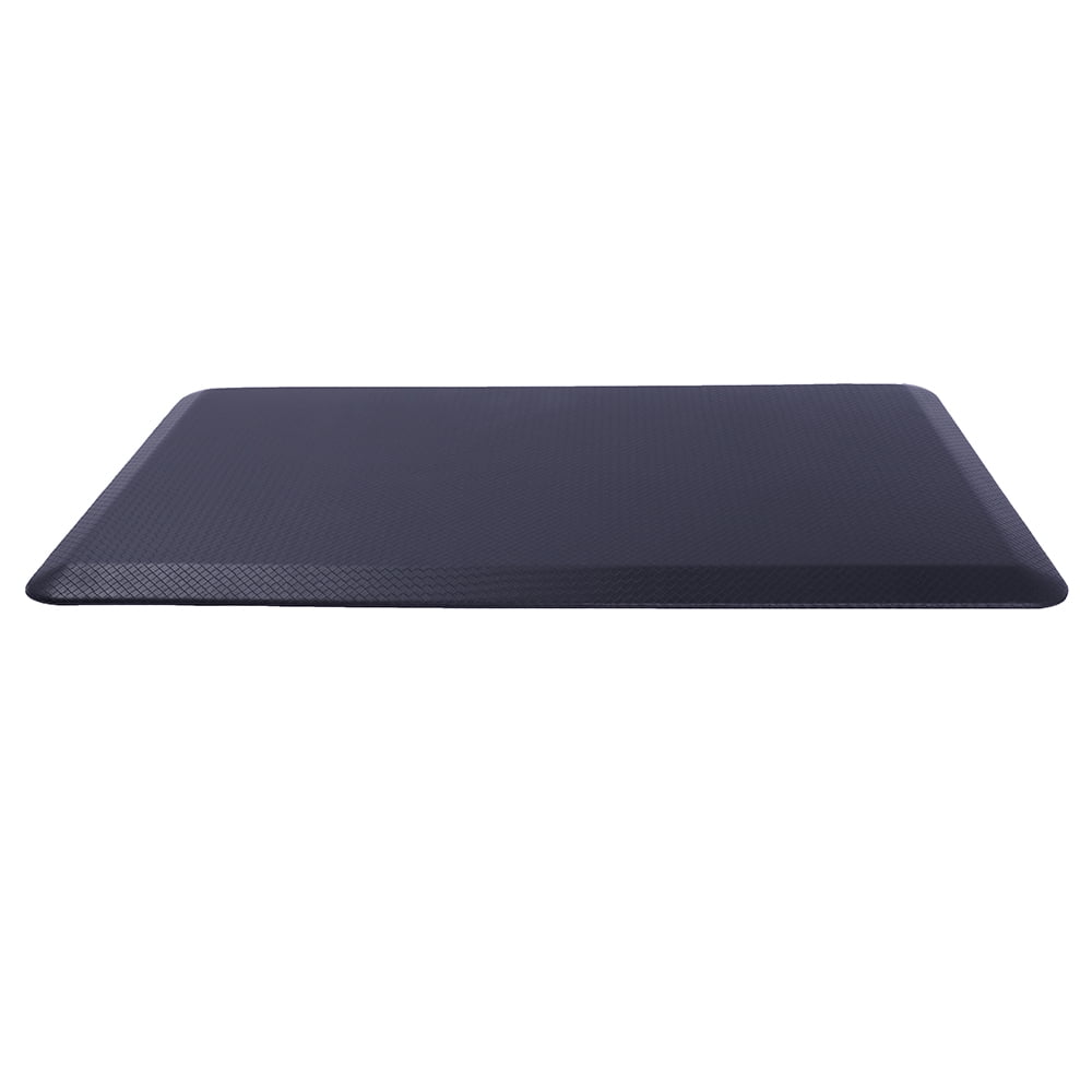 Kepooman 24" x 70" x 1/2" Anti-Fatigue Mats, Comfort Kitchen Mat Kitchen Rug for Indoor Outdoor, Extra Support and Thick Floor Mats, Office Standing Desk Mat Door Mat-Black