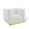 thumbnail image 2 of Modway Charisma Channel Tufted Performance Velvet Accent Armchair in White, 2 of 9