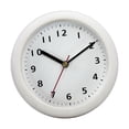 thumbnail image 2 of Reloj de baño sin tictac, ligero, minimalista, resistente al agua, con ventosa Blanco, 2 of 9