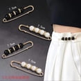 thumbnail image 4 of Women New Skirt Waist Artifact Waist Pin Cute Imitation Pearl Rhinestone Brooch Anti-lighting Pin Jewelry H1379, 4 of 7