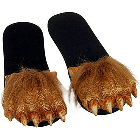 Werewolf Wolfman Furry Feet Latex Costume Sandals Adult Large