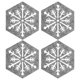 thumbnail image 1 of 4 posavasos navideños con forma de copo de nieve, posavasos para bebidas, posavasos para tazas, decoración para mesa de cena navideña, 1 of 6