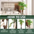 thumbnail image 3 of Colourtree 60 inch Artificial Palm Tree for Outdoors - Triple Phoenix Palm, UV Resistant, Large Fake Silk Palm Tree - Perfect for Patio, Poolside, Home Indoor Aesthetic Decor, 3 of 5