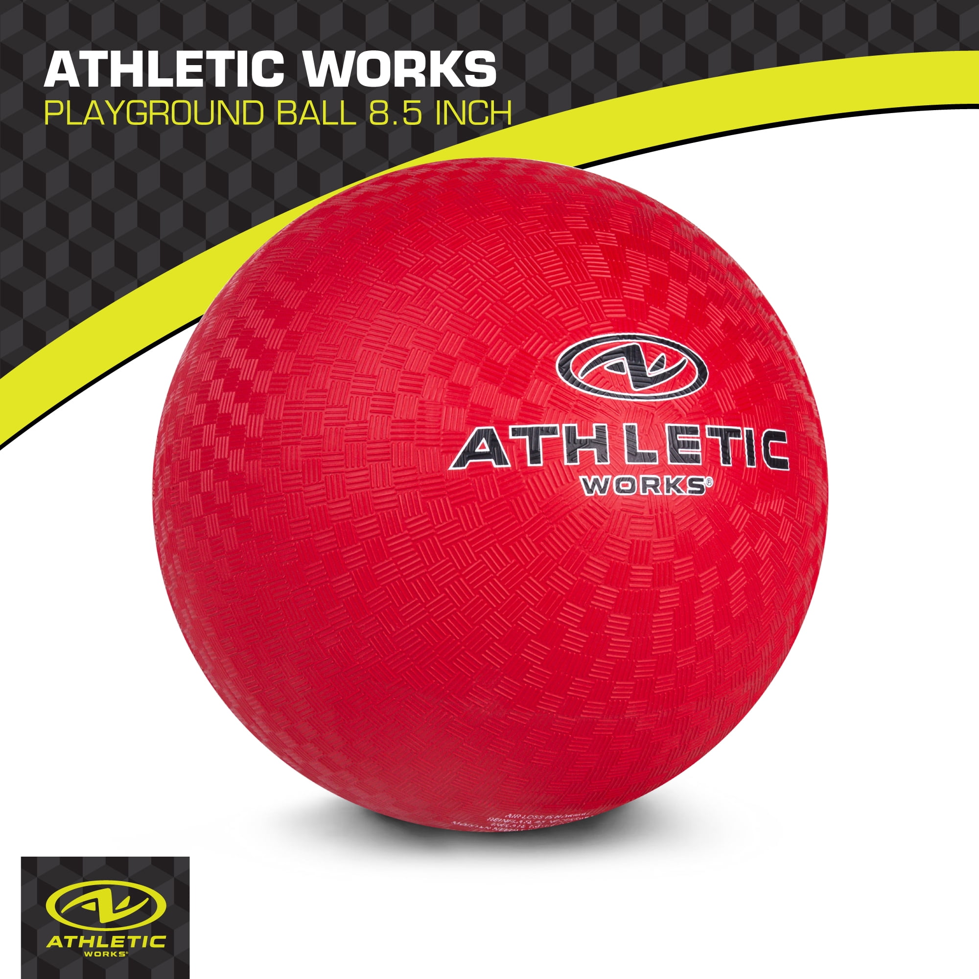 (2 pack) Athletic Works Red 8.5-inch Playground Ball for Kickball and Other Outdoor Fun