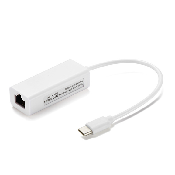 LAN Network Adapter, USB 3.1 Type-C to RJ45 100Mbps Ethernet Converter for USB-C Laptop Plug and Play