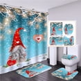 thumbnail image 5 of Christmas Shower Curtain, Cute Gnome Shower Curtain Set Shower Curtains for Bathroom 72"X72", 5 of 6