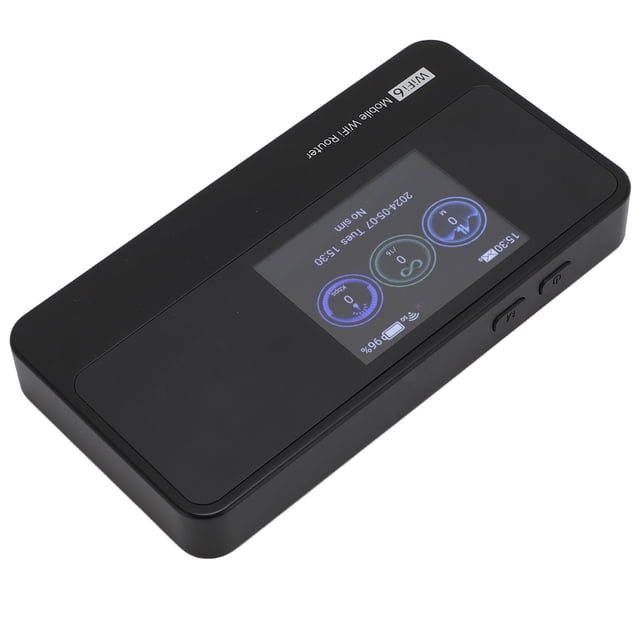 Enrutador De Punto De Acceso Móvil, Enrutador WiFi 5G Banco De Energía Ranura Para Tarjeta SIM 4G LTE 1200 Mbps Pantalla LCD De 2,5 Pulgadas 16 Dispositivos De Conexión CPU Octa