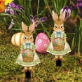thumbnail image 6 of Seyotauo Easter Yard Signs Bunny Lawn Stake 2D Waterproof Colorful Rabbits Egg Ornament for Easter Holiday Festival Outdoor Spring Garden Decoration Gift, 6 of 6