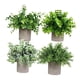 thumbnail image 5 of 4 piezas de plantas falsas Soledad en maceta bonsái artificial Estilo A, 5 of 10