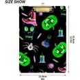 thumbnail image 3 of FMSHPON Halloween Neon Pumpkin Skull Spider Clipboard Hardboard Wood Nursing Clip Board and Pull for Standard A4 Letter 13x9 inches, 3 of 5