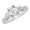 Diamond, variant on HDD 1 to 6 Carat Emerald 14K White Gold LAB GROWN Gemstone and LAB GROWN Diamond Engagement Ring (1ct Center, AAAA Heirloom Quality) Emerald 1 Carat Size: 6