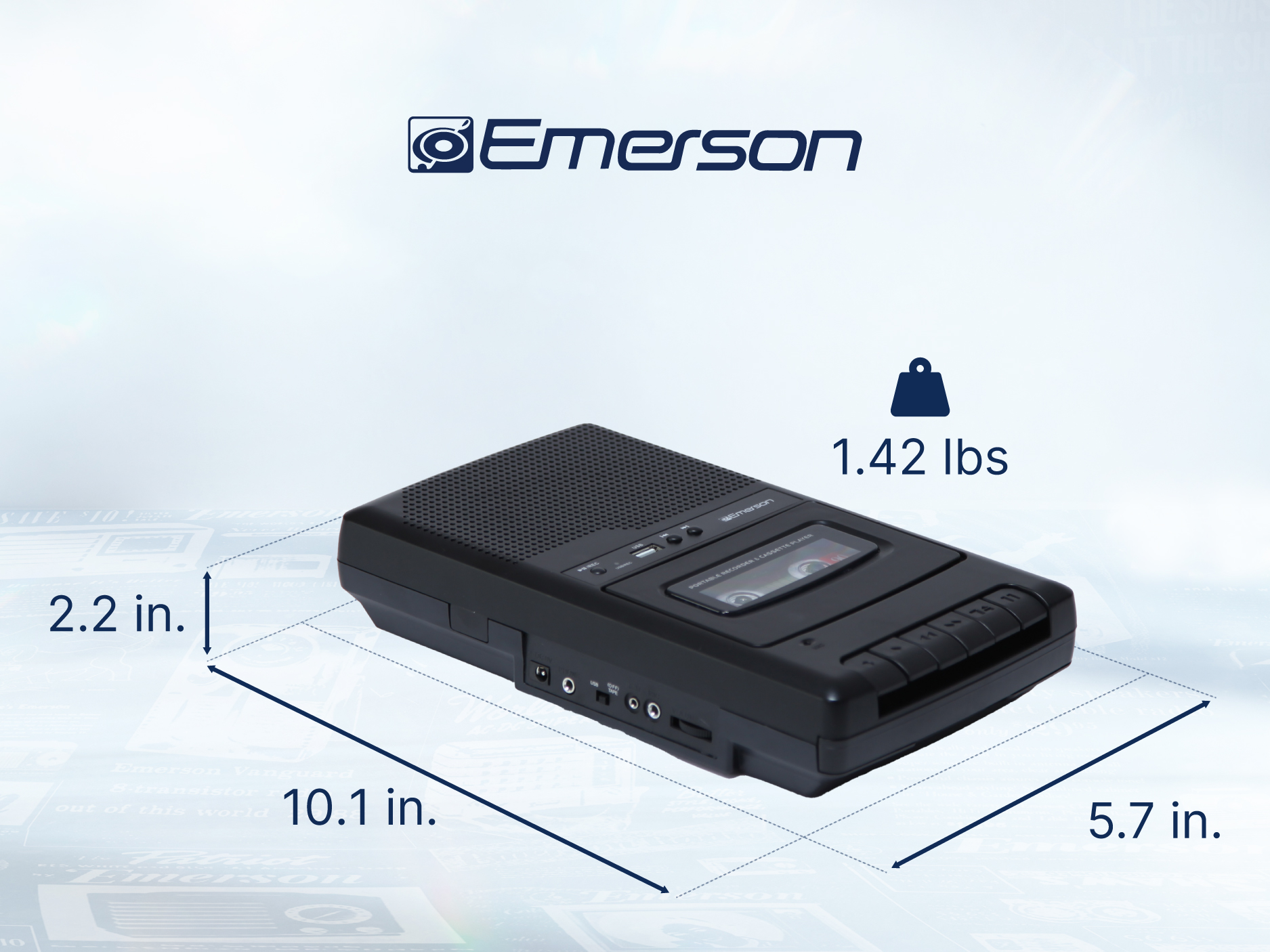 Emerson EPC-3000 Portable Cassette Player and Recorder photo 2