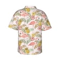 thumbnail image 3 of Haiem Tropical Pink Flamingo Pineapple Printed Hawaiian Shirt for Men - Men’s Casual Beach Summer Shirts - Stretch Fabric with Modern Fit-XX-Large, 3 of 9