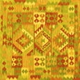thumbnail image 1 of Ahgly Company Machine Washable Indoor Square Southwestern Yellow Country Area Rugs, 5' Square, 1 of 4