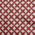 thumbnail image 1 of oneOone Rayon Maroon Fabric Check Sewing Material Print Fabric By The Yard 56 Inch Wide, 1 of 4