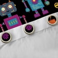 thumbnail image 4 of Manfei Funny Retro Robot Black Out Curtains,Intelligent Machine Mechanical Curtains Pack of 2 (42x63 Each),Modern Cartoon Bedroom Curtains For Boys Kids,Super Cozy Room Decor, 4 of 6