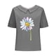 thumbnail image 4 of Blusas de Manga Corta para las Mujeres Muñeca Cuello de Lino Mezcla Suelta, Blusas para las Mujeres Casual, 4 of 4