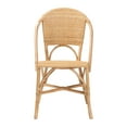 thumbnail image 2 of bali & pari Jaylyn Bohemian Natural Rattan Dining Chair, 2 of 10
